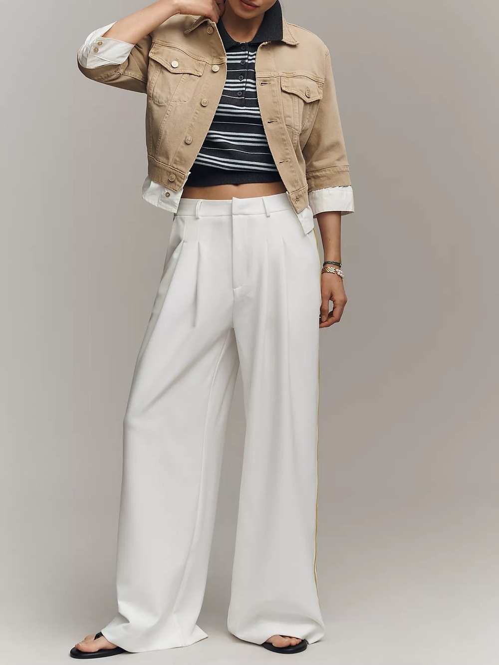 Maeve Avery Knit Track Pants Size Large NWT - Picture 2 of 9